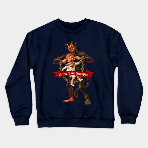 Gruss Vom Krampus Crewneck Sweatshirt by Pop Fan Shop